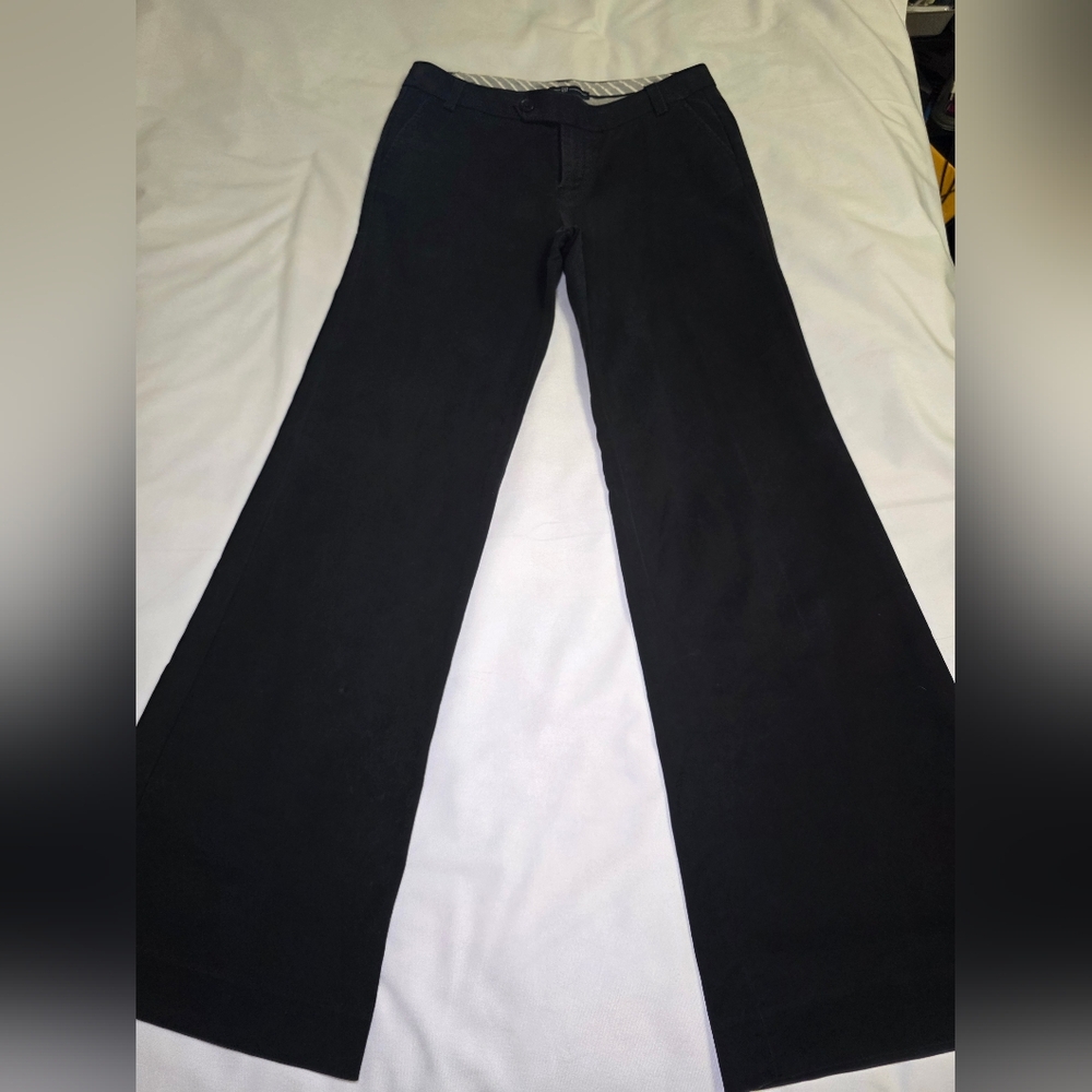 GAP Wide Leg Stretch Trouser Dress Work Pants- Size 6 Long Black